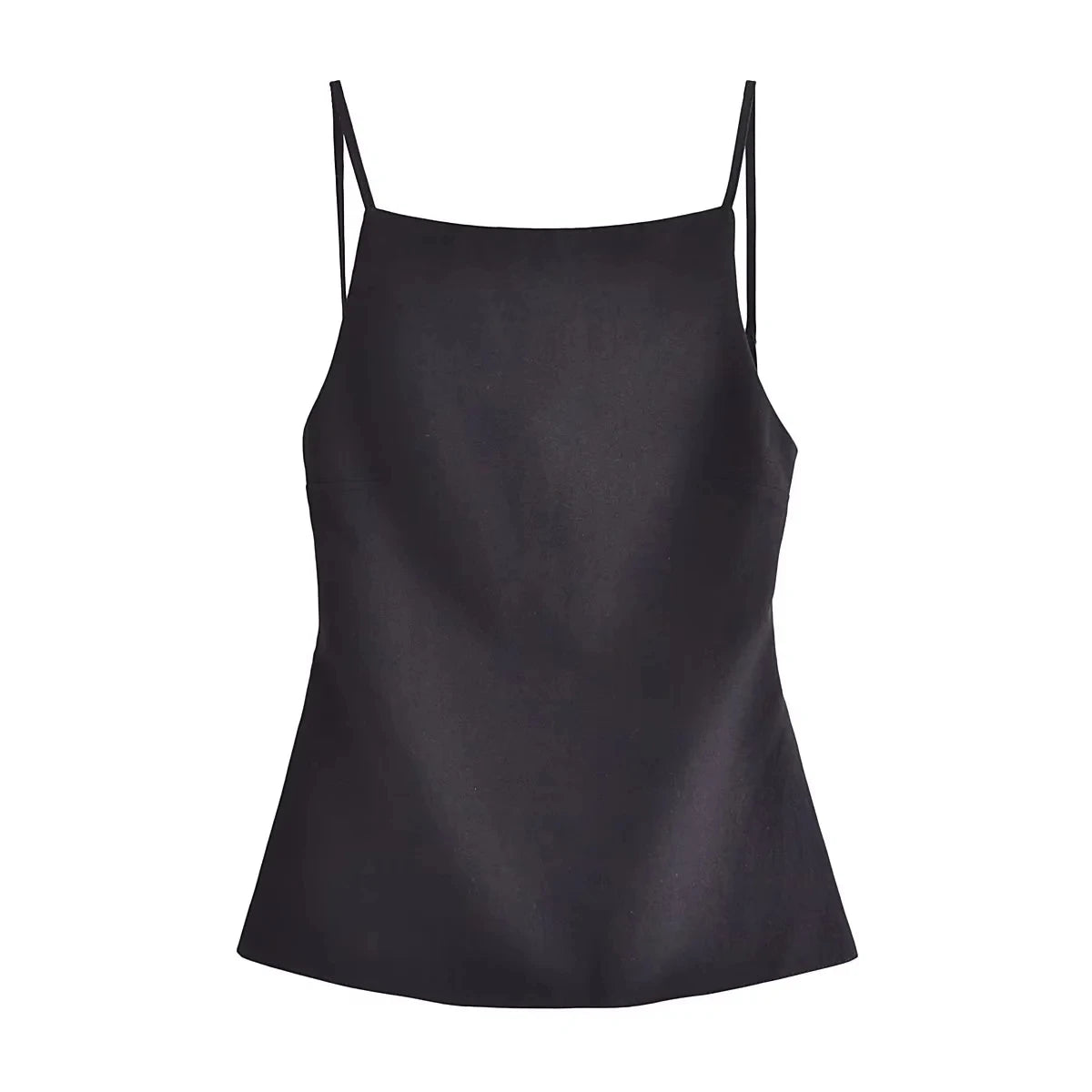 HXAO Sleeveless Black White Crop Top Women Backless Sexy Tank Tops Woman Thin Straps Party Summer Tops Streetwear Women's Top